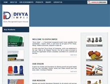 Tablet Screenshot of divyapipes.com